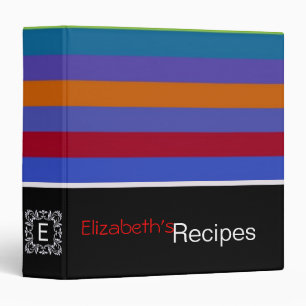 Retro Colour Stripe Pattern 10 Binder