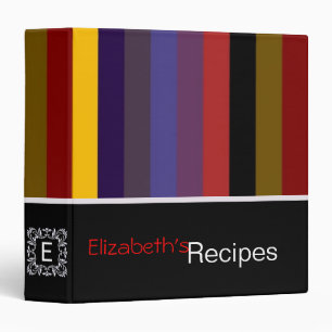 Retro Colour Stripe Pattern 12 Binder