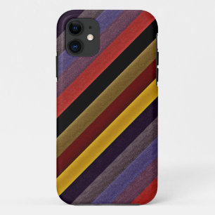Retro Colour Stripe Pattern 4 iPhone 11 Case