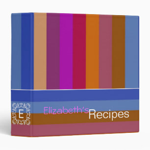Retro Colour Stripe Pattern 5 Binder