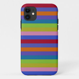 Retro Colour Stripe Pattern 9 iPhone 11 Case
