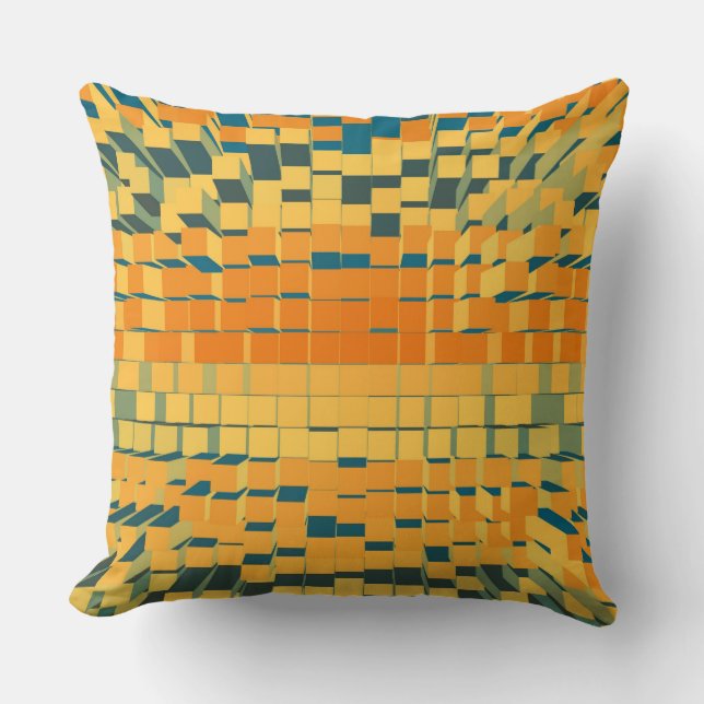 Retro Colour Stripes #8 Throw Pillow (Front)