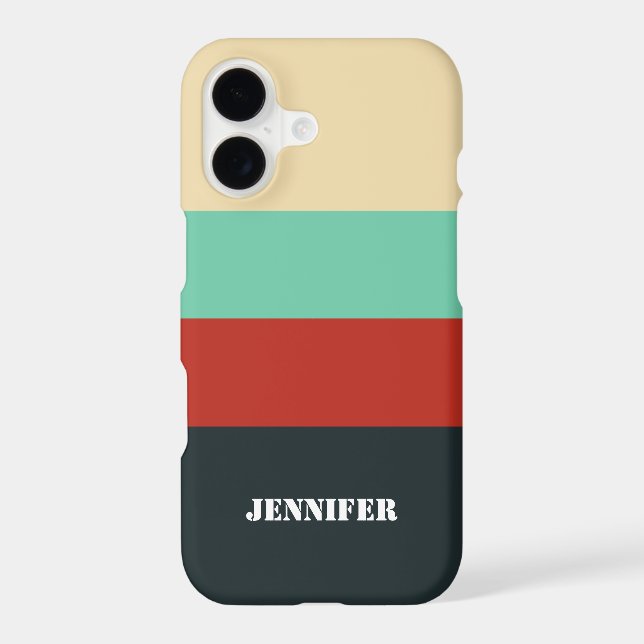 Retro Colour Stripes iPhone 7 Case, Barely There (Back)