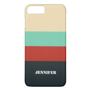 Retro Colour Stripes iPhone 7 Case, Barely There Case-Mate iPhone Case