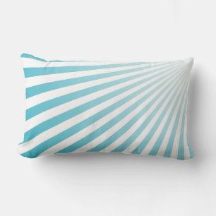 Retro Colour Sun Rays Background Lumbar Pillow