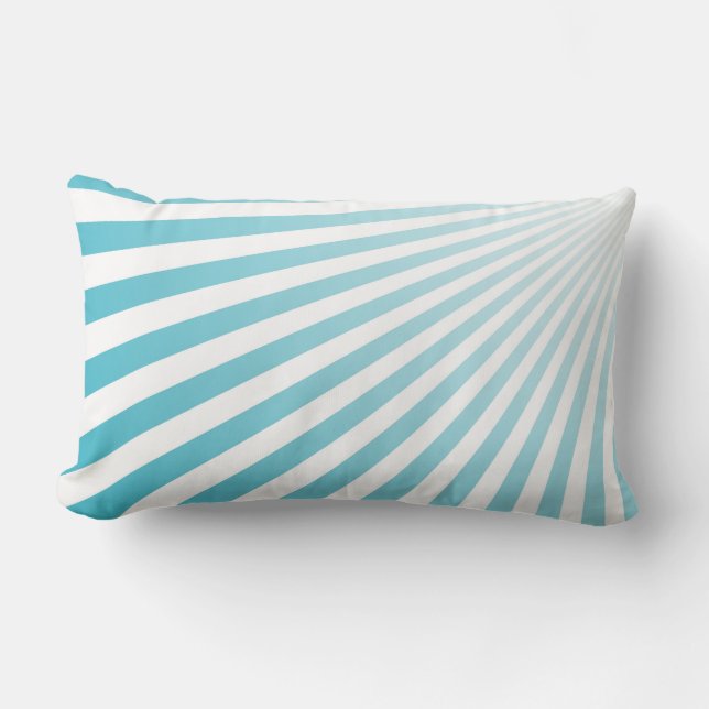Retro Colour Sun Rays Background Lumbar Pillow (Front)