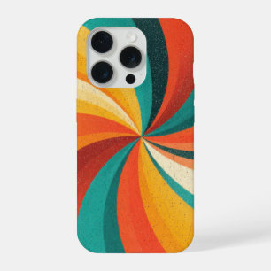 Retro Colour Swirl – Vintage Abstract Background iPhone 15 Pro Case