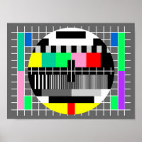 Retro colour tv test screen