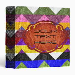 Retro Coloured Chevron Leather #2 Binder