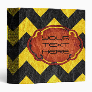 Retro Coloured Chevron Leather #3 Binder