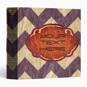 Retro Coloured Chevron Leather #4 Binder