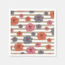 Retro Coloured Flower Pattern