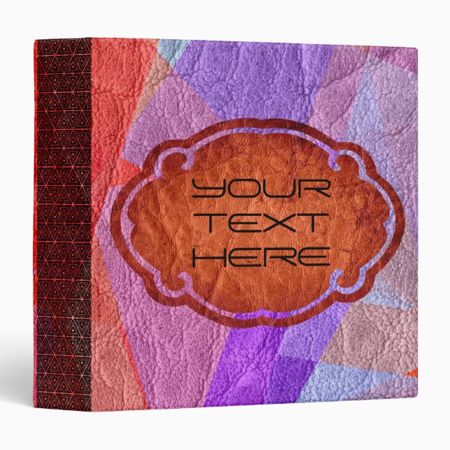 Retro Coloured Leather Binder (Front/Spine)