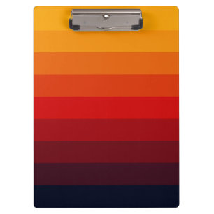 Retro coloured rainbow clipboard