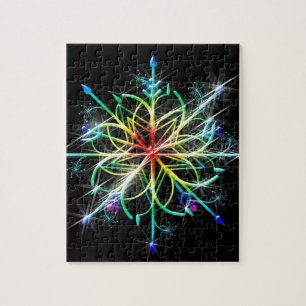 Retro Coloured Star Jigsaw Puzzle