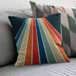 Retro Colourful 70s Stripes Throw Pillow<br><div class="desc">Retro Colourful 70s Stripes Throw Pillow</div>