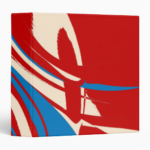 Retro Colourful Abstract Art Binder