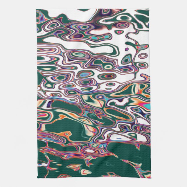 Retro Colourful Abstract Pattern   Kitchen Towel (Vertical)