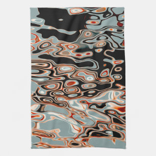 Retro Colourful Abstract Pattern  Kitchen Towel