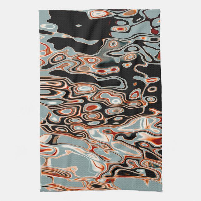 Retro Colourful Abstract Pattern  Kitchen Towel (Vertical)