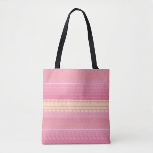 Retro Colourful Animals Modern Stripes Pattern #15 Tote Bag