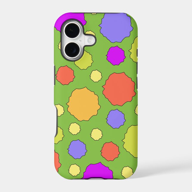 Retro colourful Bold Bright Polka Dot (Back)