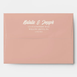 Retro Colourful Bold Vintage Bright Modern Wedding Envelope