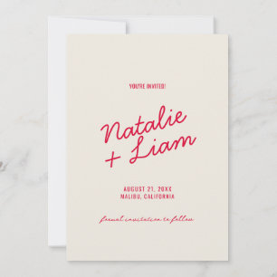 Retro Colourful Bright Funky Unique Modern Wedding Save The Date