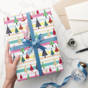 Retro Colourful Christmas Wrapping Paper