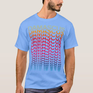 Retro Colourful City  Nostalgic Damascus  T-Shirt