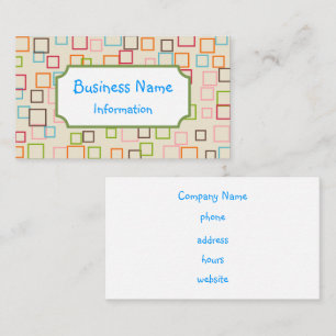 Retro Colourful Cute Education Tutor Business Business Card