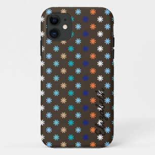 Retro Colourful Cute Star Modern Geometric Pattern iPhone 11 Case