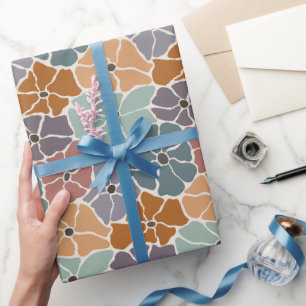 Retro Colourful Daisy Wrapping Paper