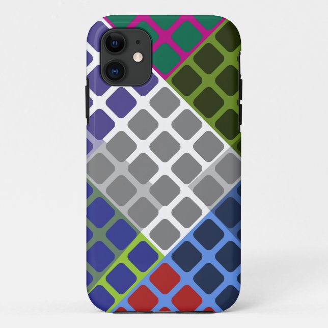 Retro Colourful Diamond Argyle Case-Mate iPhone Case (Back)
