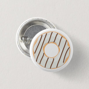 Retro Colourful Doughnuts Pattern Minimalist Fun P 1 Inch Round Button