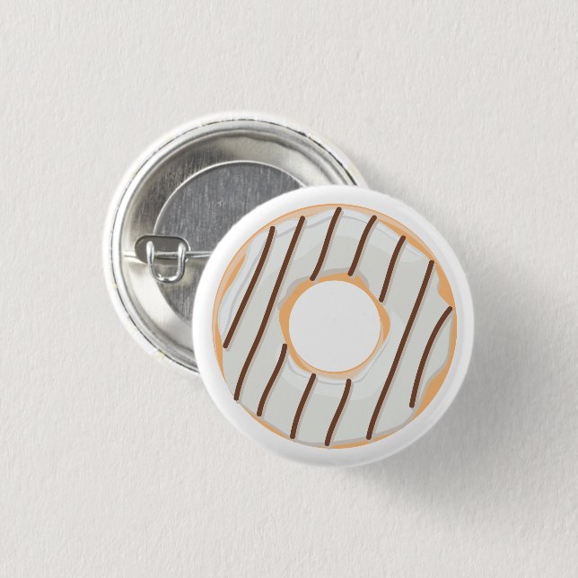 Retro Colourful Doughnuts Pattern Minimalist Fun P 1 Inch Round Button (Front & Back)
