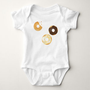 Retro Colourful Doughnuts Pattern Minimalist Fun P Baby Bodysuit
