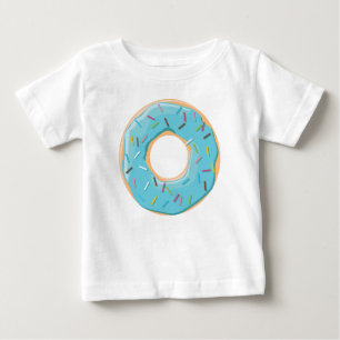 Retro Colourful Doughnuts Pattern Minimalist Fun P Baby T-Shirt