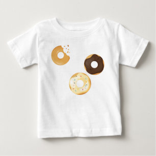 Retro Colourful Doughnuts Pattern Minimalist Fun P Baby T-Shirt