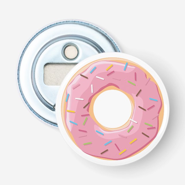 Retro Colourful Doughnuts Pattern Minimalist Fun P Bottle Opener (Front)