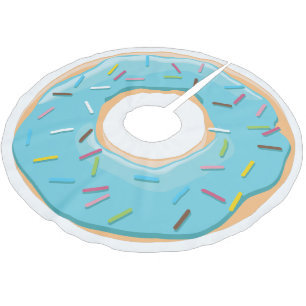Retro Colourful Doughnuts Pattern Minimalist Fun P Brushed Polyester Tree Skirt