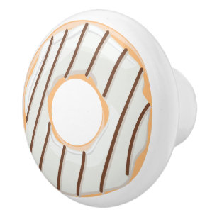 Retro Colourful Doughnuts Pattern Minimalist Fun P Ceramic Knob