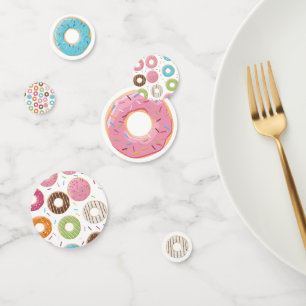 Retro Colourful Doughnuts Pattern Minimalist Fun P Confetti