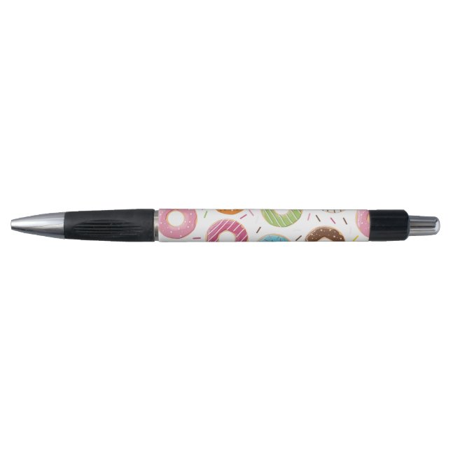 Retro Colourful Doughnuts Pattern Minimalist Fun P Pen (Front)