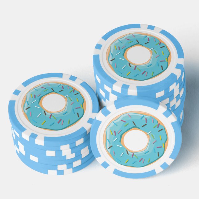 Retro Colourful Doughnuts Pattern Minimalist Fun P Poker Chips (Stack)