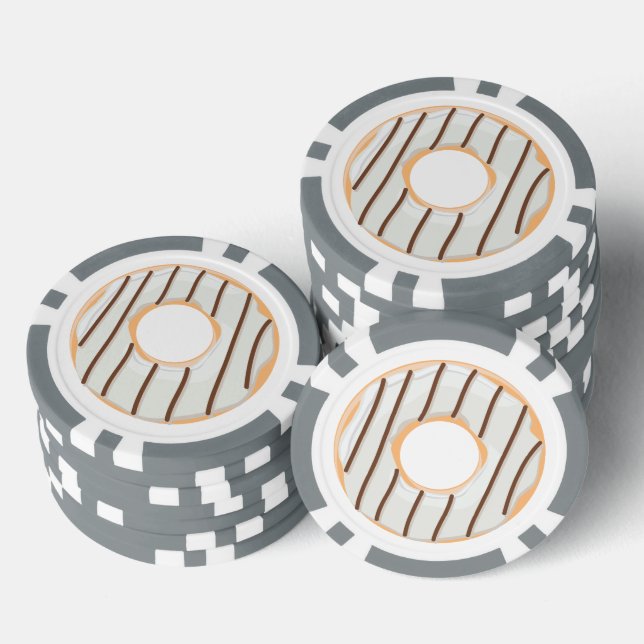 Retro Colourful Doughnuts Pattern Minimalist Fun P Poker Chips (Stack)