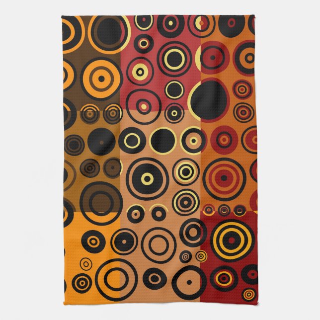 Retro Colourful Fifties Abstract Art 3 Kitchen Towel (Vertical)
