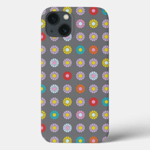 Retro Colourful Flower iPhone 13 Case