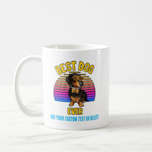 Retro Colourful Funny Dachshund Dog Coffee Mug