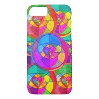 Retro Colourful Heart Shine iPhone/ iPad Case
